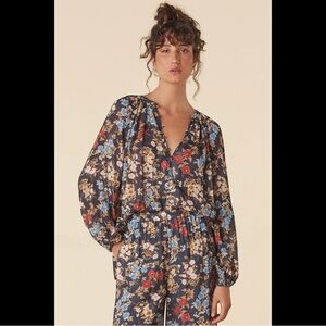 Spell Flora Blouse in Mystic Large Long Sleeve Floral Boho
